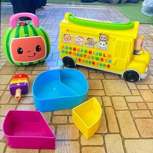 Yellow Interactive Alphabet Learning Bus Toy for Kids